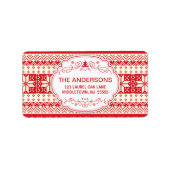 醜いセータークリスマスホリデー住所 シール (正面)