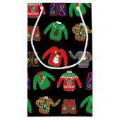 醜いセータークリスマスホリデー抱き枕 スモールペーパーバッグ (裏面)