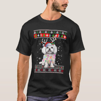 醜いセータークリスマスマルチーズドッグパピークリスマスパハ Tシャツ