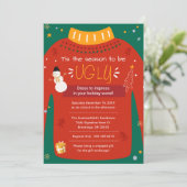醜いセータークリスマスモダンパーティー 招待状 (スタンド正面)