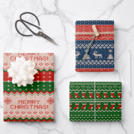 醜いセータークリスマスラッピング紙 ラッピングペーパーシート