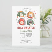 醜いセータークリスマス招待状、ファミリーディナー 招待状 (スタンド正面)