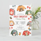 醜いセータークリスマス招待状、ファミリーディナー 招待状 (スタンド正面)