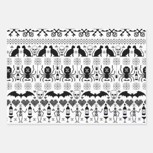 醜いセータークリスマス – ハロウィーンプリント ラッピングペーパーシート (正面)