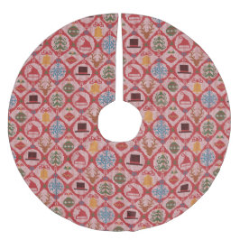 醜いセータークリスマス ブラッシュドポリエステルツリースカート