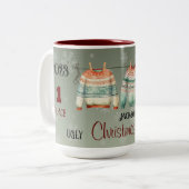 醜いセーターコンテスト勝者のマグカップカスタマイズ- ツートーンマグカップ (正面左)