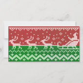 醜いセーターサンタクロースそりとトナカイ (裏面)