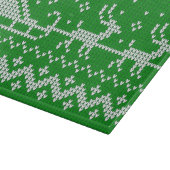 醜いセーターサンタクロースそりとトナカイ カッティングボード (角)