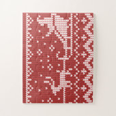 醜いセーターサンタクロースそりとトナカイ ジグソーパズル (縦)