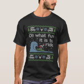 醜いセーターサーファーサーフィンサーフおもしろいフォークリスム Tシャツ (正面)