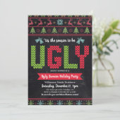 醜いセーターシャルボードクリスマスホリデーパーティー 招待状 (スタンド正面)