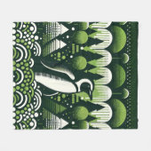 醜いセータースタイルクリスマスペンギンインダークライム フリースブランケット (正面(横))