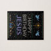 醜いセーターデザインハッピーバースデーイエススーリシカル ジグソーパズル (横)