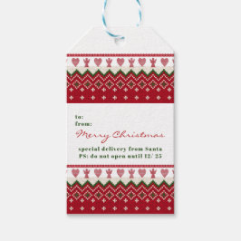 醜いセーターニットハイゲエンジェルスハートクリスマス ギフトタグ