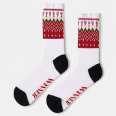 醜いセーターニットハイゲエンジェルスハートクリスマス ソックス (左)