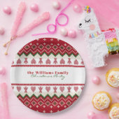 醜いセーターニットハイゲエンジェルスハートクリスマス ペーパープレート (パーティー)