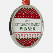 醜いセーターニットハイゲエンジェルスハートクリスマス メタルオーナメント (右)