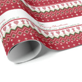 醜いセーターニットハイゲエンジェルスハートクリスマス ラッピングペーパー (ロールコーナー)