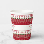 醜いセーターニットハイゲエンジェルスハートクリスマス 紙コップ (左)