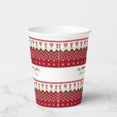 醜いセーターニットハイゲエンジェルスハートクリスマス 紙コップ (右)