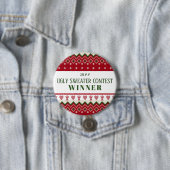 醜いセーターニットハイゲエンジェルスハートクリスマス 缶バッジ (インサイチュ)