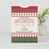 醜いセーターニットハイゲエンジェルハートクリスマス 招待状 (スタンド正面)