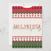醜いセーターニットハイゲエンジェルハートクリスマス 招待状 (裏面)