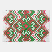 醜いセーターパターンお祝いのクリスマスタオル キッチンタオル (横)