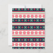 醜いセーターパターンクリスマスパーティの招待状 (裏面)