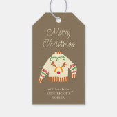 醜いセーターパーソナライズされたクリスマスギフトタグ ギフトタグ (正面)