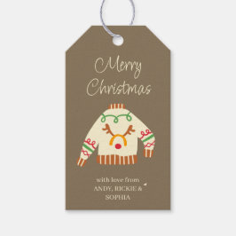 醜いセーターパーソナライズされたクリスマスギフトタグ ギフトタグ