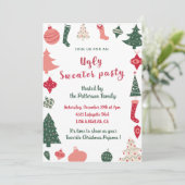 醜いセーターパーティの招待状おもしろい 招待状 (スタンド正面)