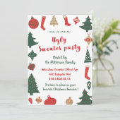醜いセーターパーティの招待状おもしろい 招待状 (スタンド正面)