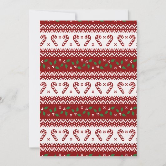 醜いセーターパーティの招待状クリスマス招待状 招待状 (裏面)