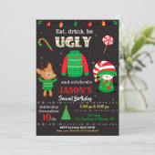 醜いセーターパーティの招待状クリスマス 招待状 (スタンド正面)