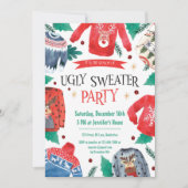 醜いセーターパーティの招待状テンプレート 招待状 (正面)