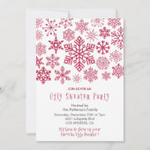 醜いセーターパーティの招待状ビジネススノーフレーク 招待状 (正面)