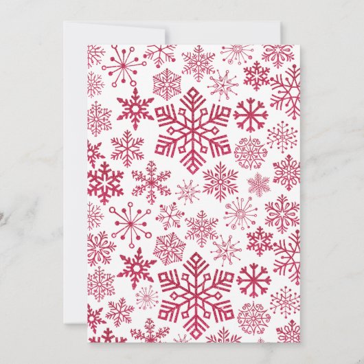 醜いセーターパーティの招待状ビジネススノーフレーク 招待状 (裏面)