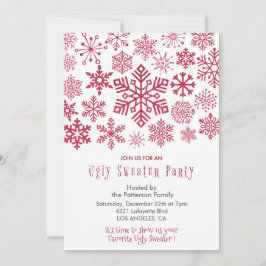 醜いセーターパーティの招待状ビジネススノーフレーク 招待状