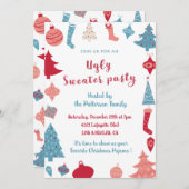 醜いセーターパーティの招待状ビジネス素朴 招待状 (正面/裏面)