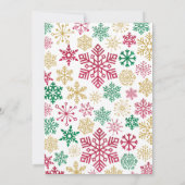 醜いセーターパーティの招待状モダン雪片 招待状 (裏面)