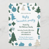 醜いセーターパーティの招待状 モダン 招待状 (正面/裏面)