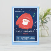 醜いセーターパーティの招待状 招待状 (スタンド正面)