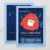 醜いセーターパーティの招待状 招待状 (正面/裏面)