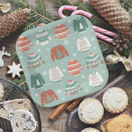 醜いセーターパーティーデザートプレート ペーパープレート