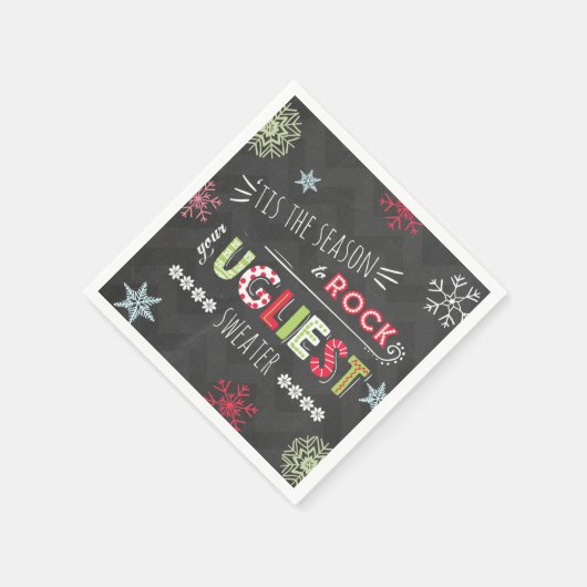 醜いセーターパーティーナプキンザシーズンシャルボード スタンダードカクテルナプキン (角)