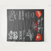 醜いセーターパーティー写真の背景 タペストリー (正面(横))