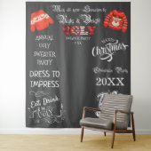 醜いセーターパーティー写真の背景 タペストリー (インサイチュ)