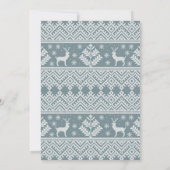 醜いセーターパーティー招待状飲み物で醜い 招待状 (裏面)