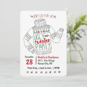 醜いセーターパーティー招待状 招待状 (スタンド正面)